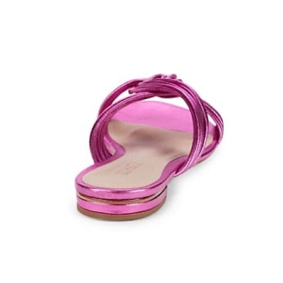 Schutz Khayla Metallic Pink Sandals - Picture 4 of 16